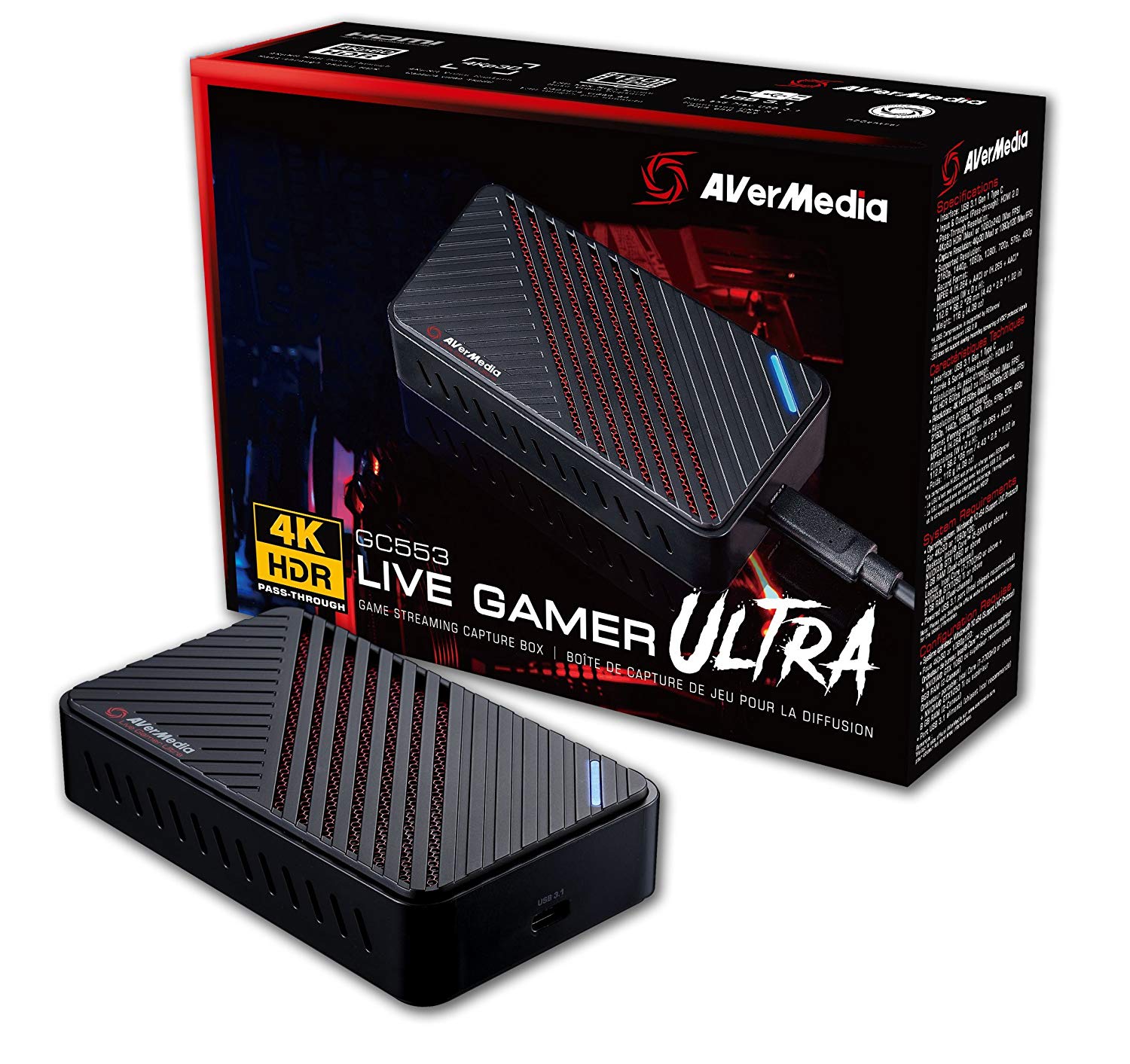 AVerMedia Live Gamer Ultra – 4Kp60 HDR Pass-Through, 4Kp30 Capture 